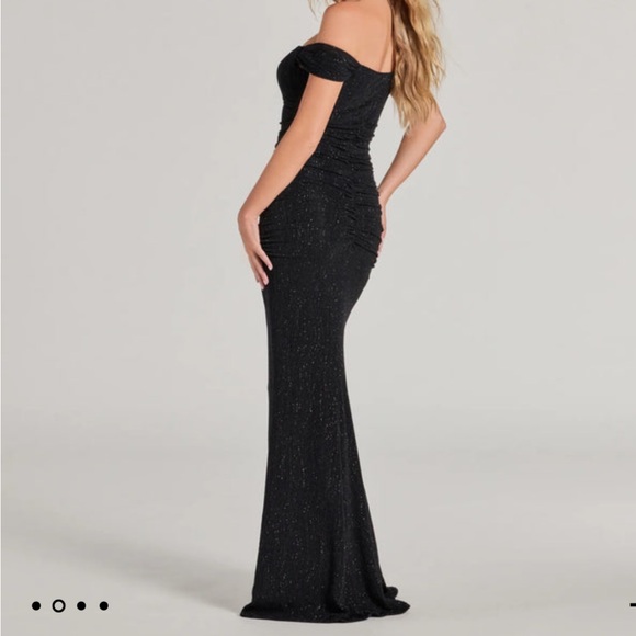 Ines Glitter Lurex Off-The-Shoulder Mermaid Dress  Medium Windsor Medium - Picture 2 of 4